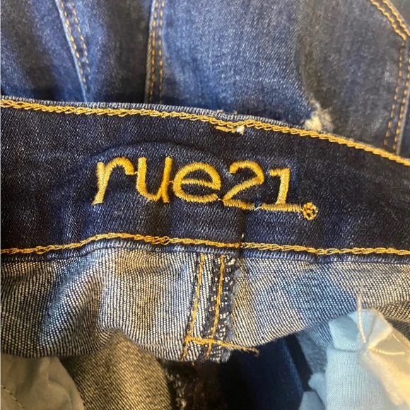 Rue 21 Women’s Distressed Skinny Jeans Size 0 Dark Wash Ripped - Picture 9 of 15